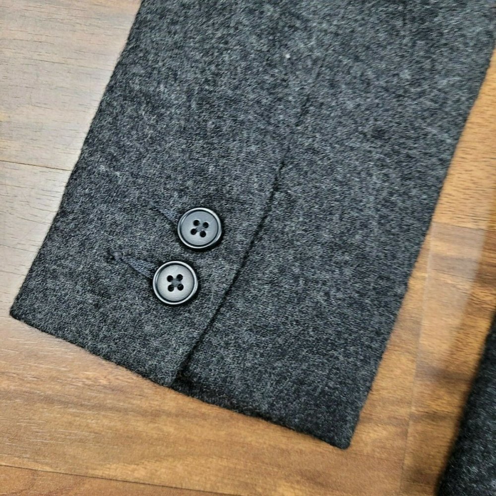 J.Crew Classic 100% Wool Double Breasted Gray Pea Coat Size 2 EUC - Picture 8 of 8
